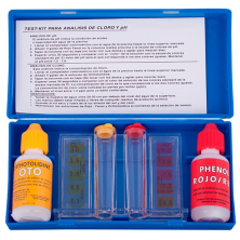 Kit analizador de cloro y pH líquido