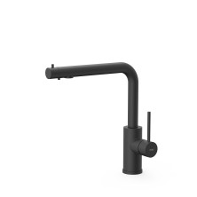 Grifo para cocina de dos vías negro Tres 23045303NM