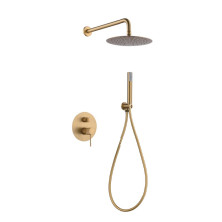 Conjunto de ducha empotrado oro cepillado Line GPD038/OC